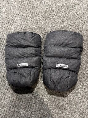7 A.M. Enfant Kids Dark Gray Mittens - Insulated Stroller Handmuffs